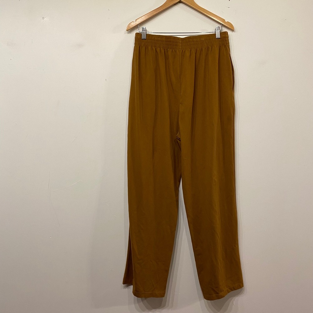 SKIMS Cotton Jersey Relaxed Wide Leg Pant Chai Brown Loungewear Size M NWT
